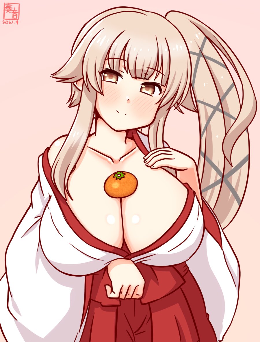 「提督さん、謹賀新年、です♪
 今年も由良を宜しくお願いしますね。ね❤」

#艦これ版真剣お絵描き60分一本勝負_20260104
#由良 