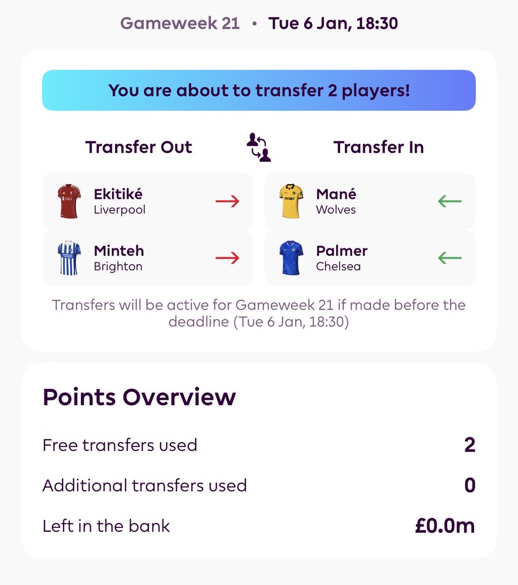 FPLGooner97's tweet photo. Rage Wildcard or just do this? https://t.co/QgQAmROz0R
