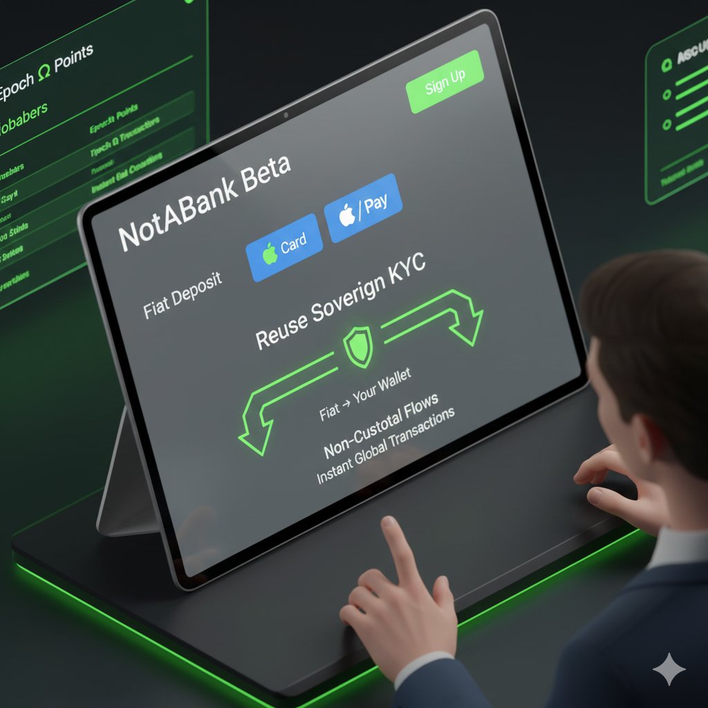 vednilson_78900's tweet photo. @idOS_network  NotABank Beta Approaching
1/5
NotABank Beta arriving on idOS: Reuse KYC for fiat on/off ramp non-custodial. 👇 #idOS #NotABank
2/5
Add funds via card/Apple Pay/bank; send to fiat accounts.

3/5
Banking UX, but funds in your own wallet.

4/5
Complete KYC Plus and sign up: https://t.co/x8ZtA0CNK3
5/5
Last stretch of Epoch Ω earn points! @idOS_network
