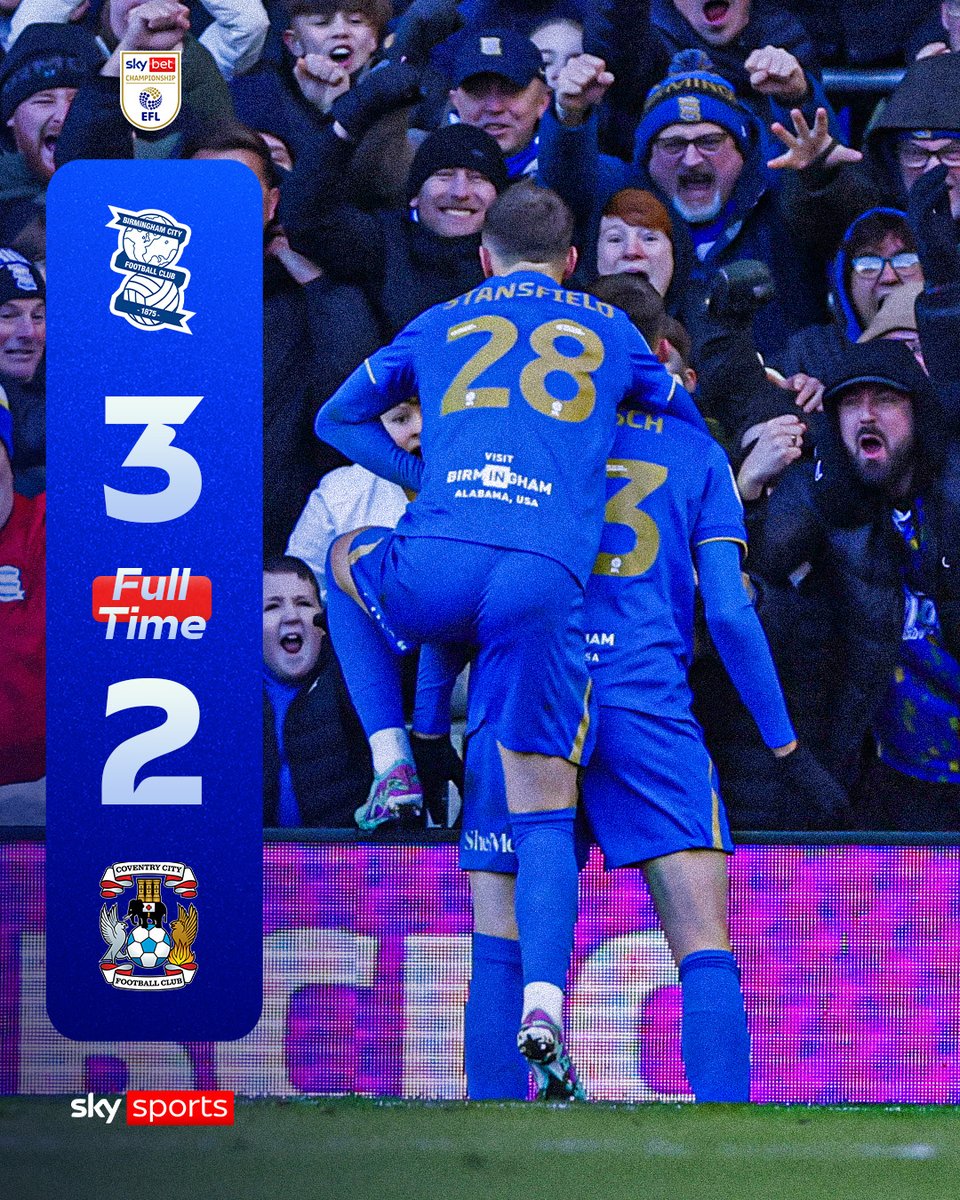FULL-TIME: Birmingham win against league leaders Coventry in a chaotic clash at St Andrew's 💥