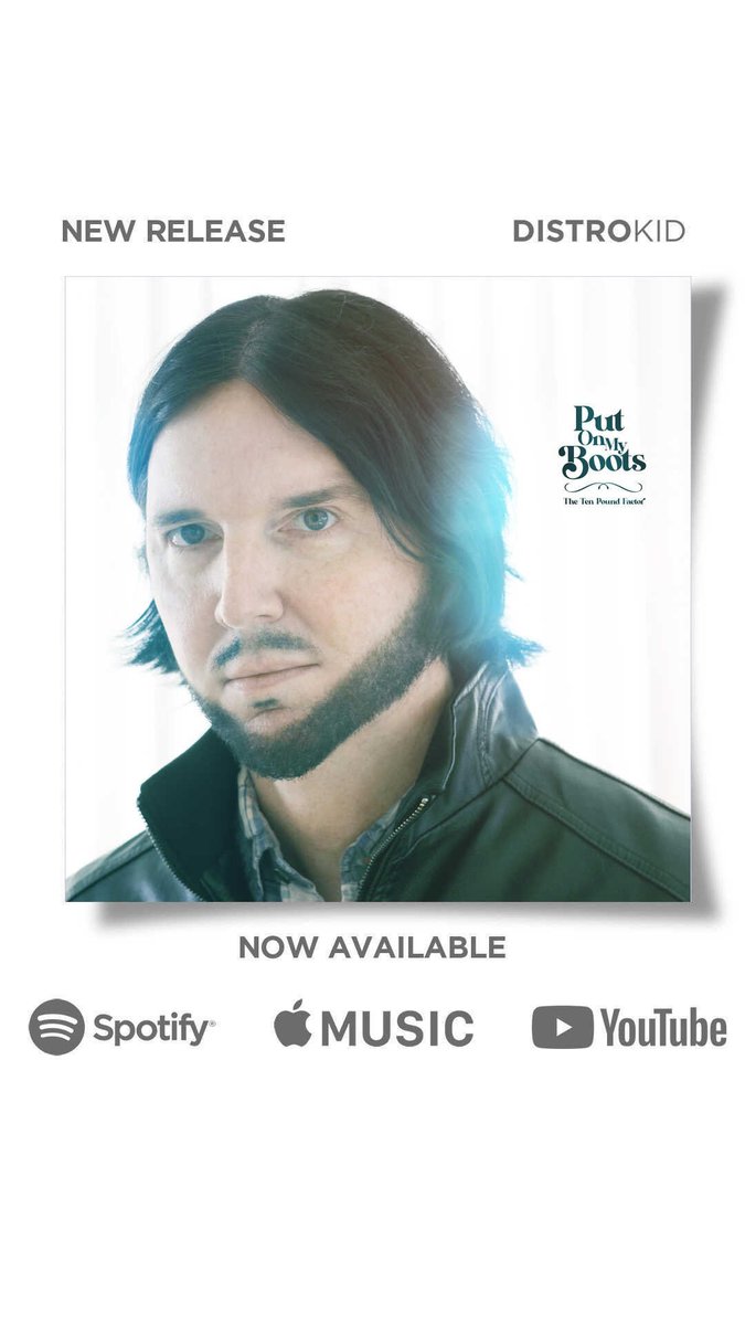 tenpoundfactor's tweet image. My latest song, Put On My Boots, is out now!

Listen on Spotify: open.spotify.com/track/0llQ0fR6…

Also streaming on Apple Music &amp;amp; YouTube Music. 

Don't forget to like and subscribe on YouTube.

#NewMusic #Spotify #YouTube #DistroKid