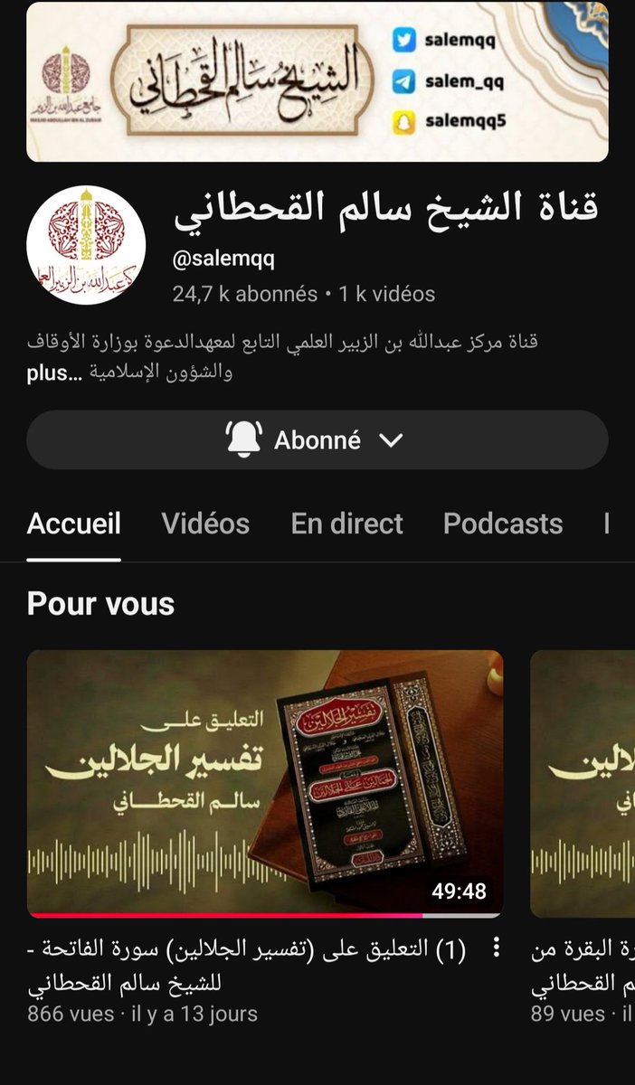 قنواتٌ ماتعةٌ عامرة، تضمُّ مقاطعَ نفيسةً في العلوم الشرعية وعلوم الآلة، وفوائدَ جمّةً تُحيي القلب وتُشحذ الذهن.
فإن كنتَ — أيها النجيب — تبحث عن المجالس الطيبة، وحِلَق العلم الزاكية؛ فحيّاك الله إلى هذه القنوات، حيث التجوال في صنوف المعرفة، والارتواء من معين التحقيق والتأصيل.📖📔