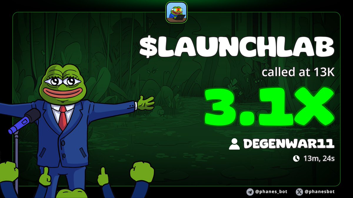 DegenWar01's tweet photo. 3x Profits on my alpha call on #LAUNCHABLE
CA>>
5wT9K2qfSGgfU8piHA5an51YBE5wZUNzczH3ipyYpump
#memecoin #solana #Degen https://t.co/WTjdZr5IeJ