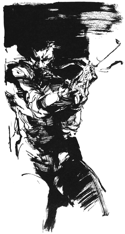nbajambook's tweet image. Yoji Shinkawa's sketches for Metal Gear Solid.