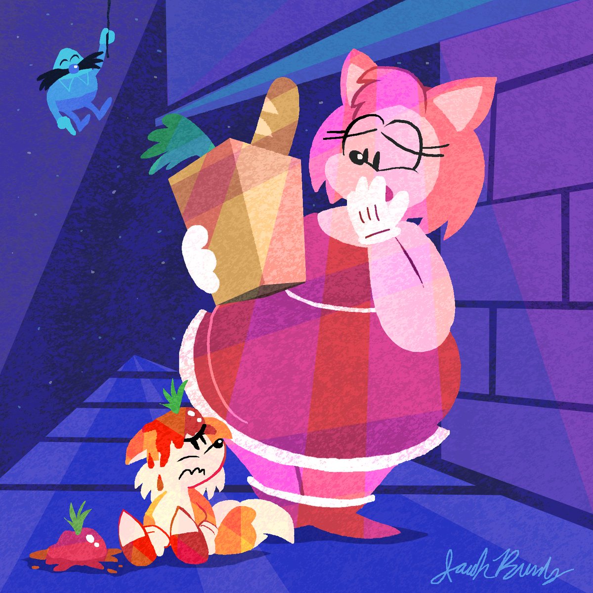 jackbrady1010's tweet image. Amy loves Tails dearly and would never hurt him, but even she can make mistakes sometimes...