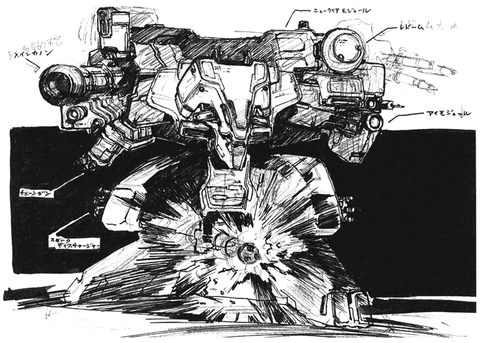 nbajambook's tweet image. Yoji Shinkawa's sketches for Metal Gear Solid.