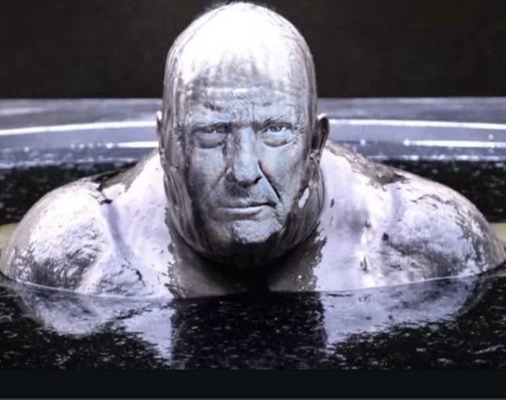 thewolvenhour's tweet photo. Venezuela: The oil must flow.

Actual footage of Barron Donald Trump during his oil bath while mumbling: 

“My jungle, my oil, my mineral reserves” https://t.co/uDXWoPkw8Z