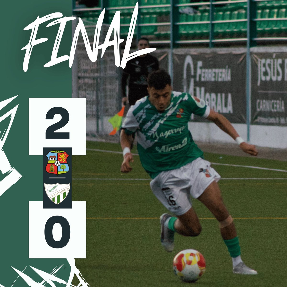 ✅ FINAL DEL PARTIDO

<a href="/MORALO_CP/">MORALO CP</a> 2-0 <a href="/CDSantaAmalia/">C. D. Santa Amalia</a> 

⚽️Fran Adeva
⚽️Robinho

#MoraloSantaAmalia 
#3RFEF