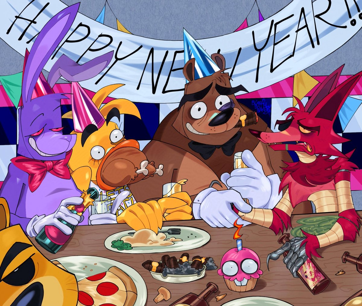 Bloodbathbaker1's tweet image. Happy new year!!!
Ofc im late 
#fnaf #fivenightsatfreddys