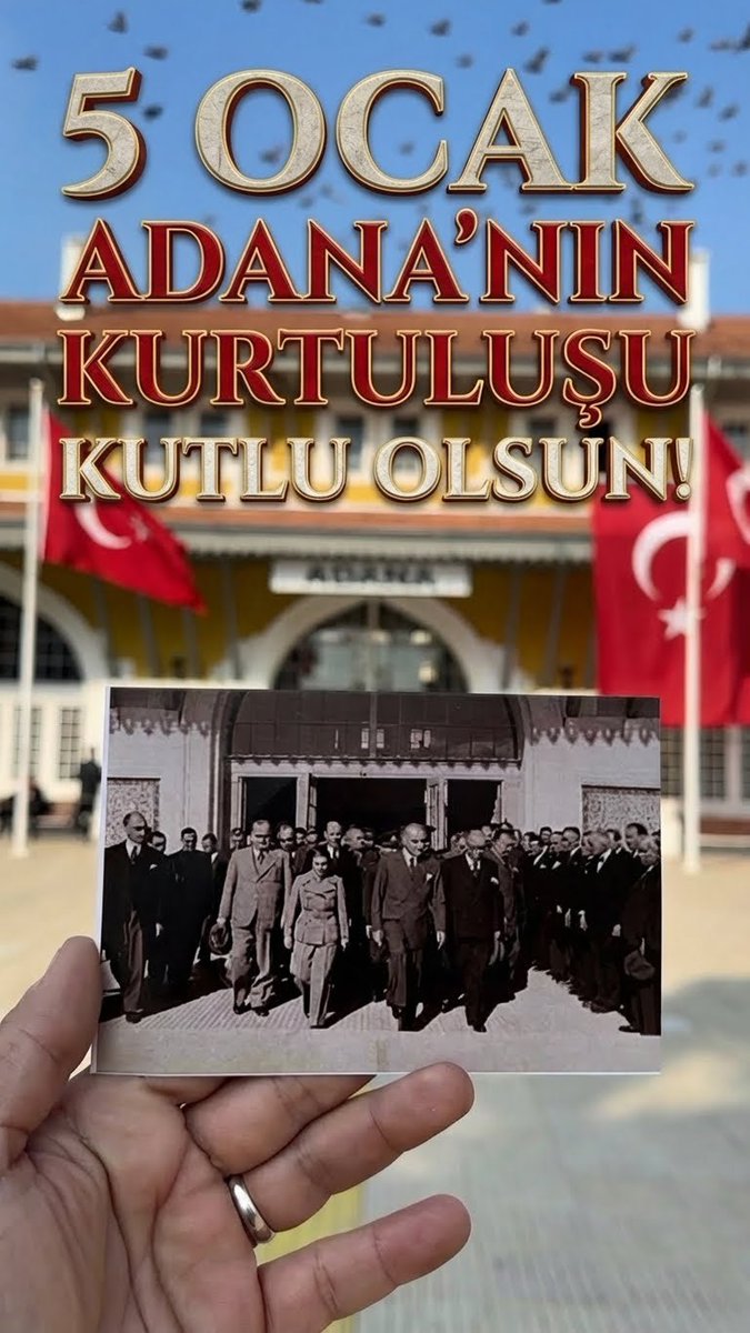 “Bende bu vekayiin ilk hiss-i teşebbüsü, bu memlekette, bu güzel Adana’da doğmuştur. “ -Mustafa Kemal Atatürk 🇹🇷

#5Ocak #Adana’mızın düşman işgalinden kurtuluşunun 104. yıl dönümü kutlu olsun.