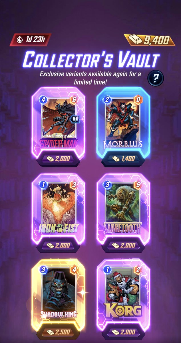 interrobange's tweet image. The collectors vault is back 👀