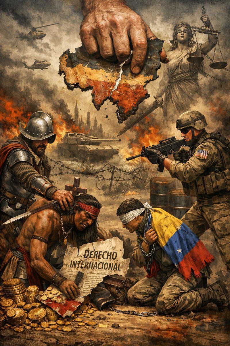 SelimHistory's tweet photo. عندما تتغلب القوة على القانون، تتلاشى السيادة.

في الماضي، كان السيف والصليب هما الوسيلة،
ثم الأسلحة النووية،

واليوم، المخدرات وخطاب "الحماية".

تتغير المسميات، لكن المنطق يبقى: الأقوياء يقررون، والضعفاء يطيعون.

وهكذا تموت الديمقراطية، وهكذا يعيد التاريخ نفسه. https://t.co/SewYGMLqxU