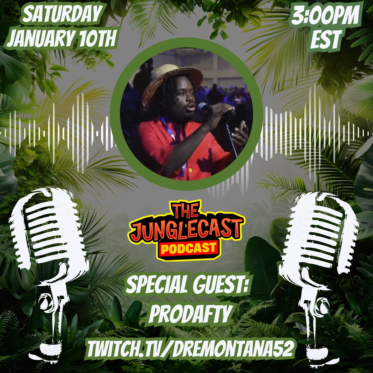 DreMontana52's tweet image. Creativity thrives in chaos 🎨🔥

Join us on Saturday, January 10th at 3PM EST as our special guest @prodafty steps into The Junglecast Podcast. From chaotic humor to imaginative storytelling and standout visuals, we’re talking about what it really takes to create content that…