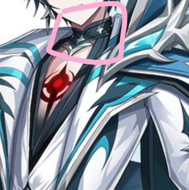 其实我到现在才发现此男这里是连着的，也就是说(很有可能)这是一件高领的衣服，但是尤诺还是会像他PC一样把胸口的红东东倔强地露出来(。。。)高地人服装审美积累(嗯)