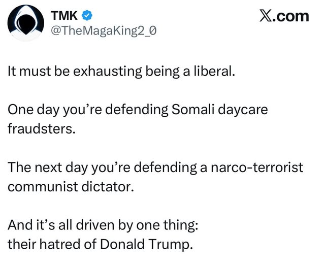 RYboating's tweet photo. It must also be miserable being a leftists! 😉
They must defend-
▶️Men in women's sports and bathrooms
▶️Mutilating and sterilizing kids
▶️Fraud
▶️Horrible public education

Everything they defend is bad for Americans. https://t.co/3sdCWPRN7m