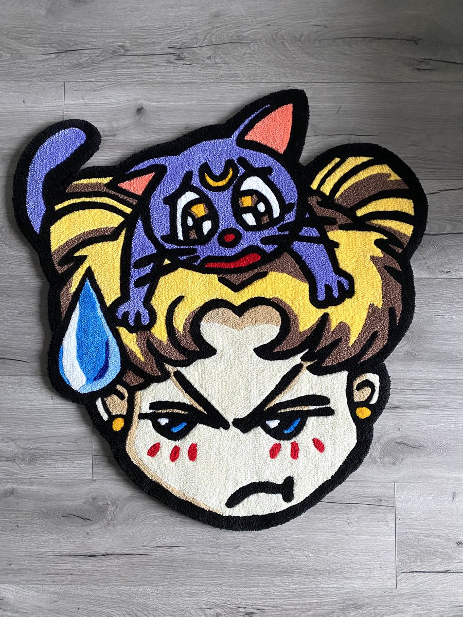 5rego's tweet photo. sailor moon rug 
by me 😘 https://t.co/6YVRF5FAEw