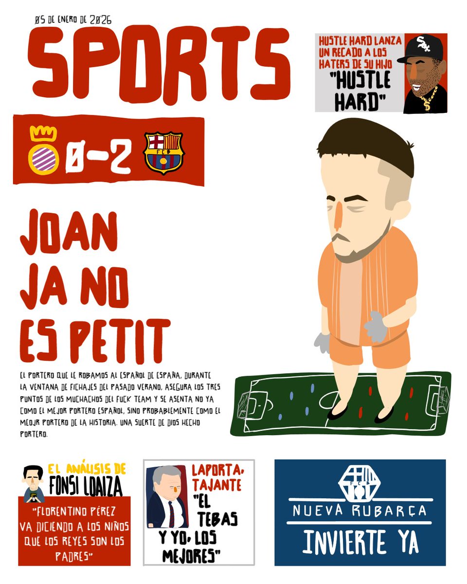 Garabatxs's tweet photo. 📰🗞️

Primeras portadas del MARCAS y del SPORTS de 2026, con las victorias de Madrid y Barça respectivamente. https://t.co/p7ymdkExTx