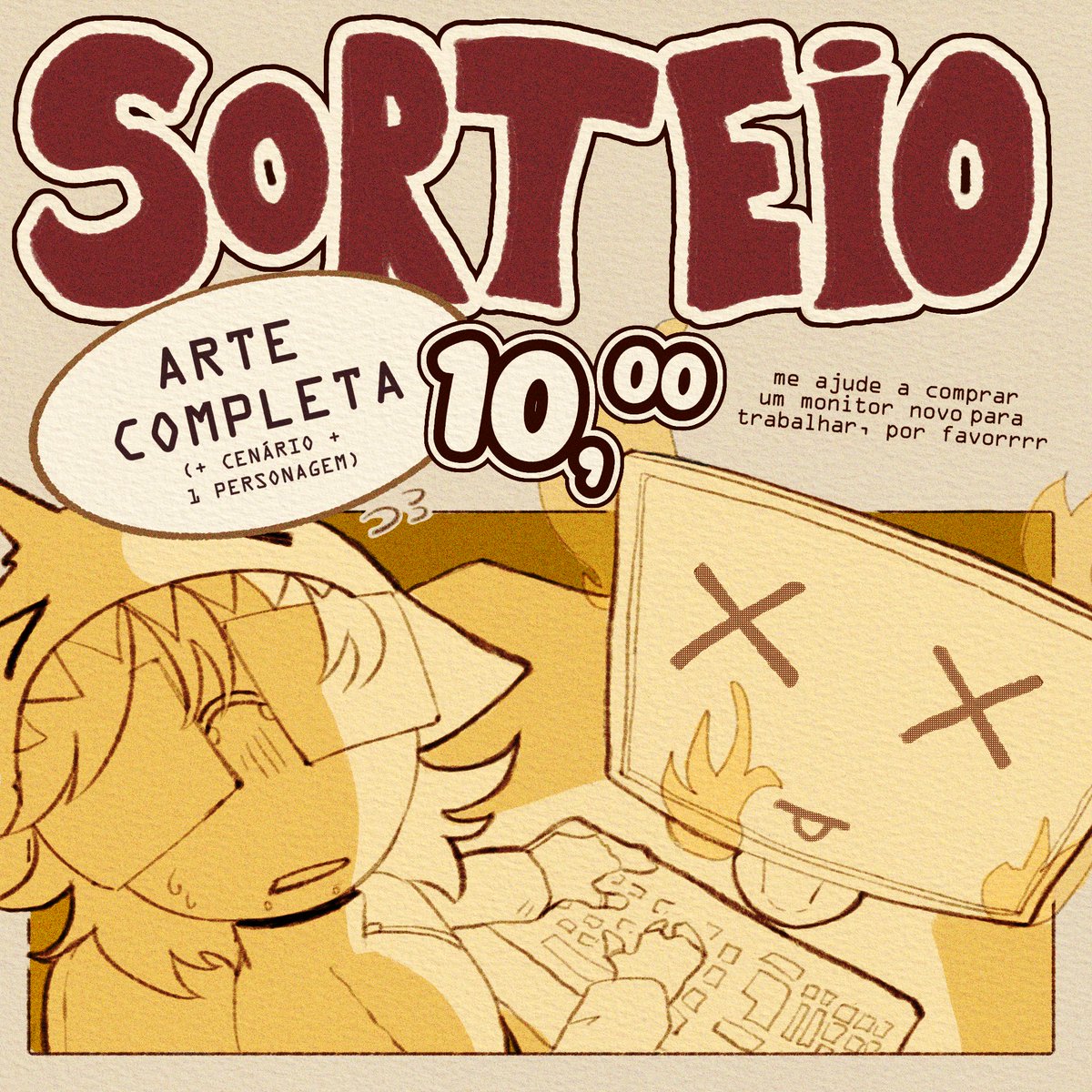 aestsart's tweet image. OIE!! começando 2026 precisando da ajuda de vocês! meu monitor atual está PÉSSIMO, e morrendo aos poucos, para trabalhar preciso de um novo. estou fazendo esse sorteio valendo uma arte completa por apenas 10,00! me chamem na dm caso tenham interesse S2 🔁+❤️