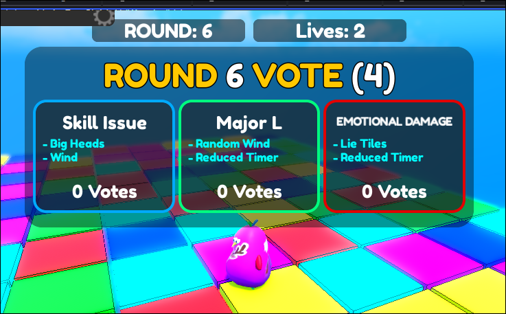 Dont Touch Wrong Color

Voting system implemented 😁
New effects being added..

Dont forget to try out and share.. 
roblox.com/games/10645907…