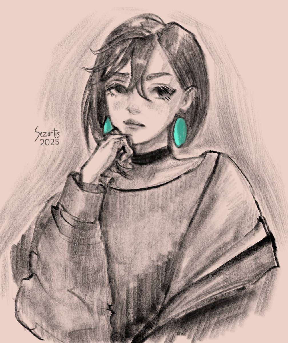 Sezartis's tweet image. #momoayase #Dandadan #ayasemomo #portrait #digitaldrawing #artistsonX #procreate #drawing #sketch #pencilsketch