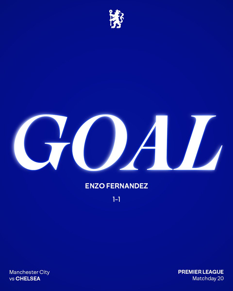 ENZOOOOOOOOOO!!!!!!!!

💠 1-1 🔵 [90+3] #CFC | #MCICHE