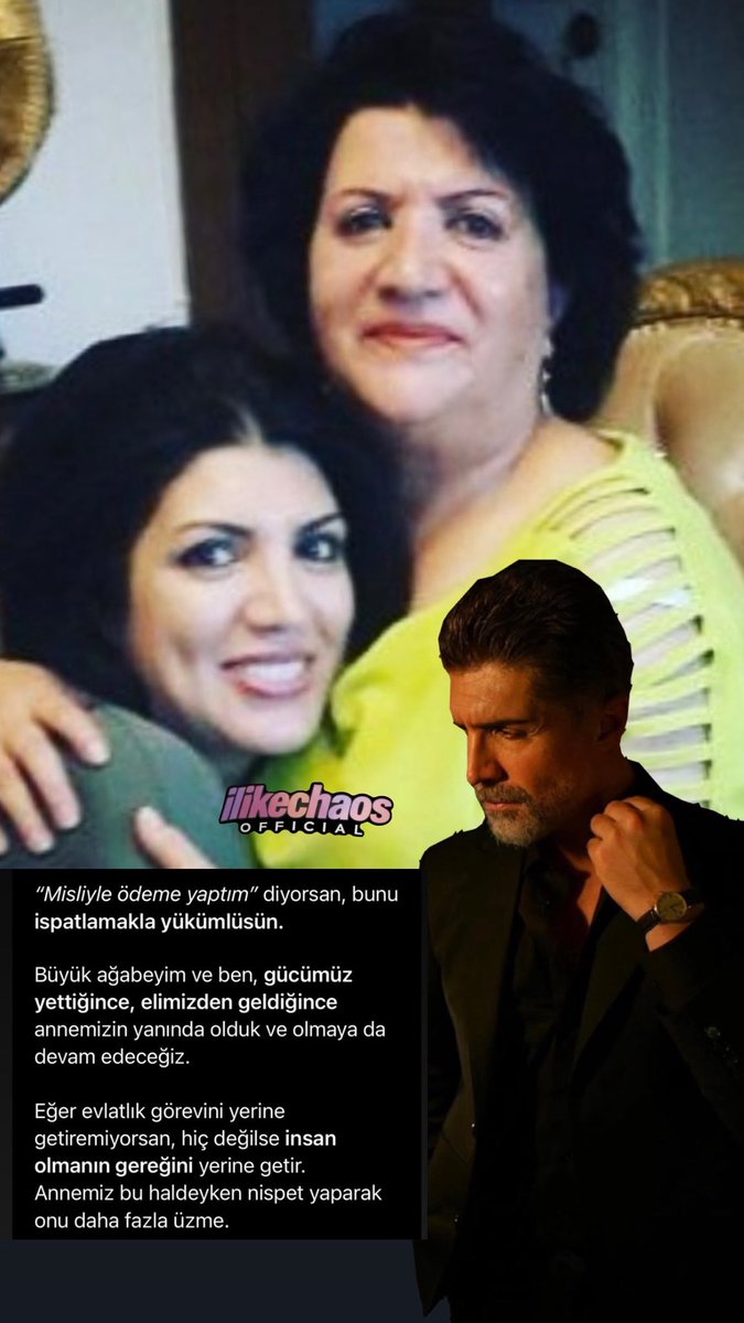 Kanser tedavisi gören annesi için “misliyle ödeme yaptım” diyen Özcan Deniz’e, kız kardeşi Yurda Gürler’den cevap : 

Bunu ispat etmekle yükümlüsün.
Annemiz bu haldeyken nispet yaparak onu daha fazla üzme.

#özcandeniz