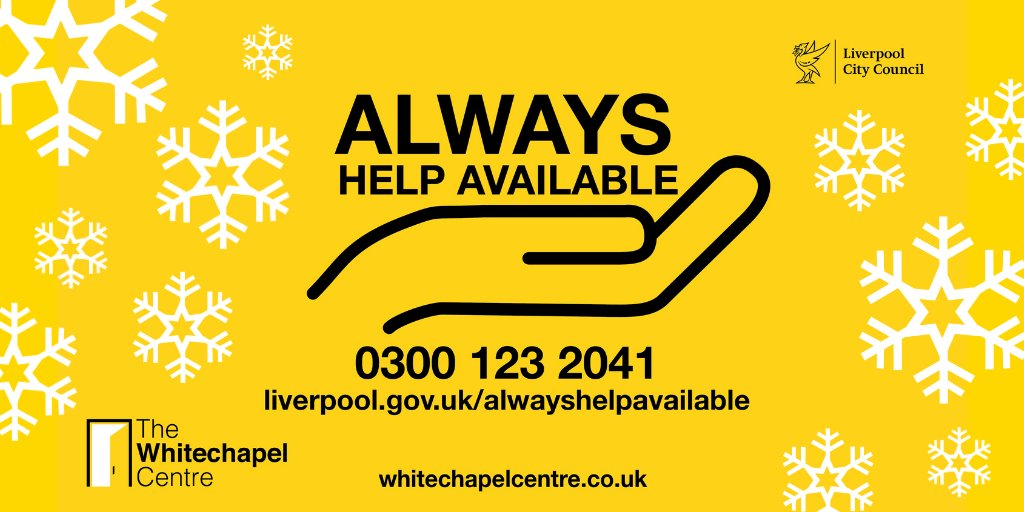 WhitechapelLiv's tweet photo. We can confirm that snow &amp; freezing temperatures means the Severe Weather Emergency Protocol (SWEP) remains in place - accommodation is available to anyone sleeping rough in the city. Please call our outreach team anytime on 0300 123 2041
#SWEP #Liverpool #AlwaysHelpAvailable https://t.co/4hE3AICOWU