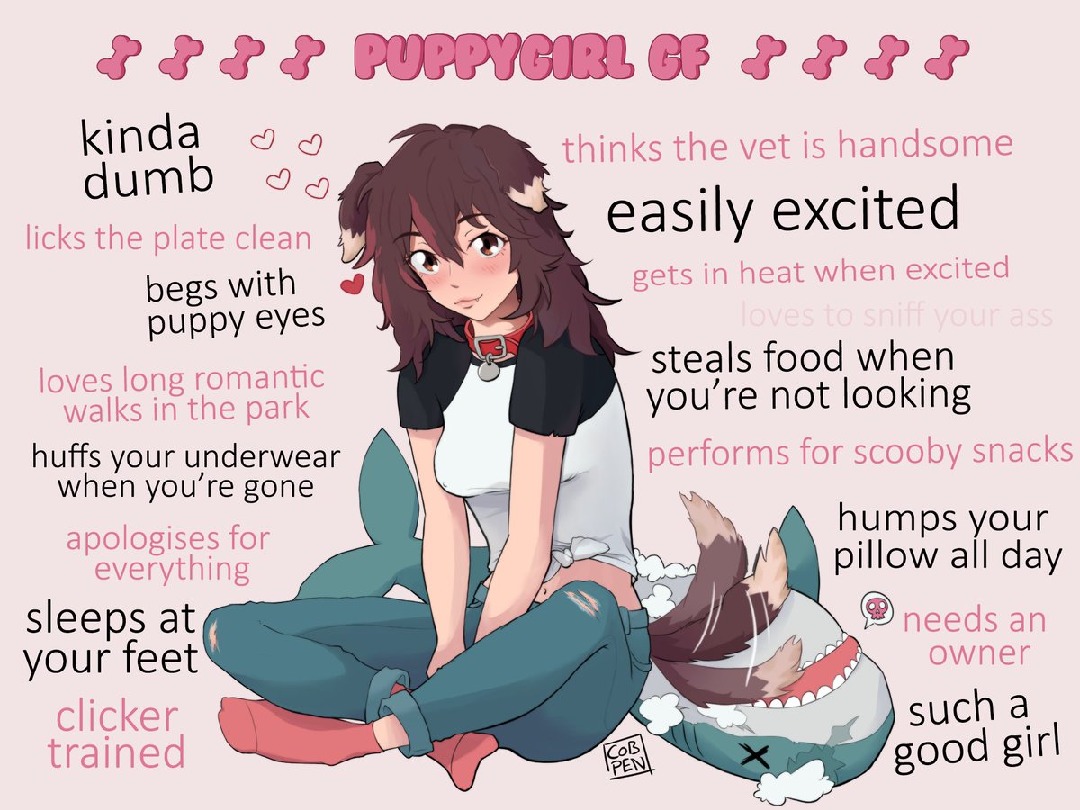 cobpen's tweet image. puppygirl gf bingo