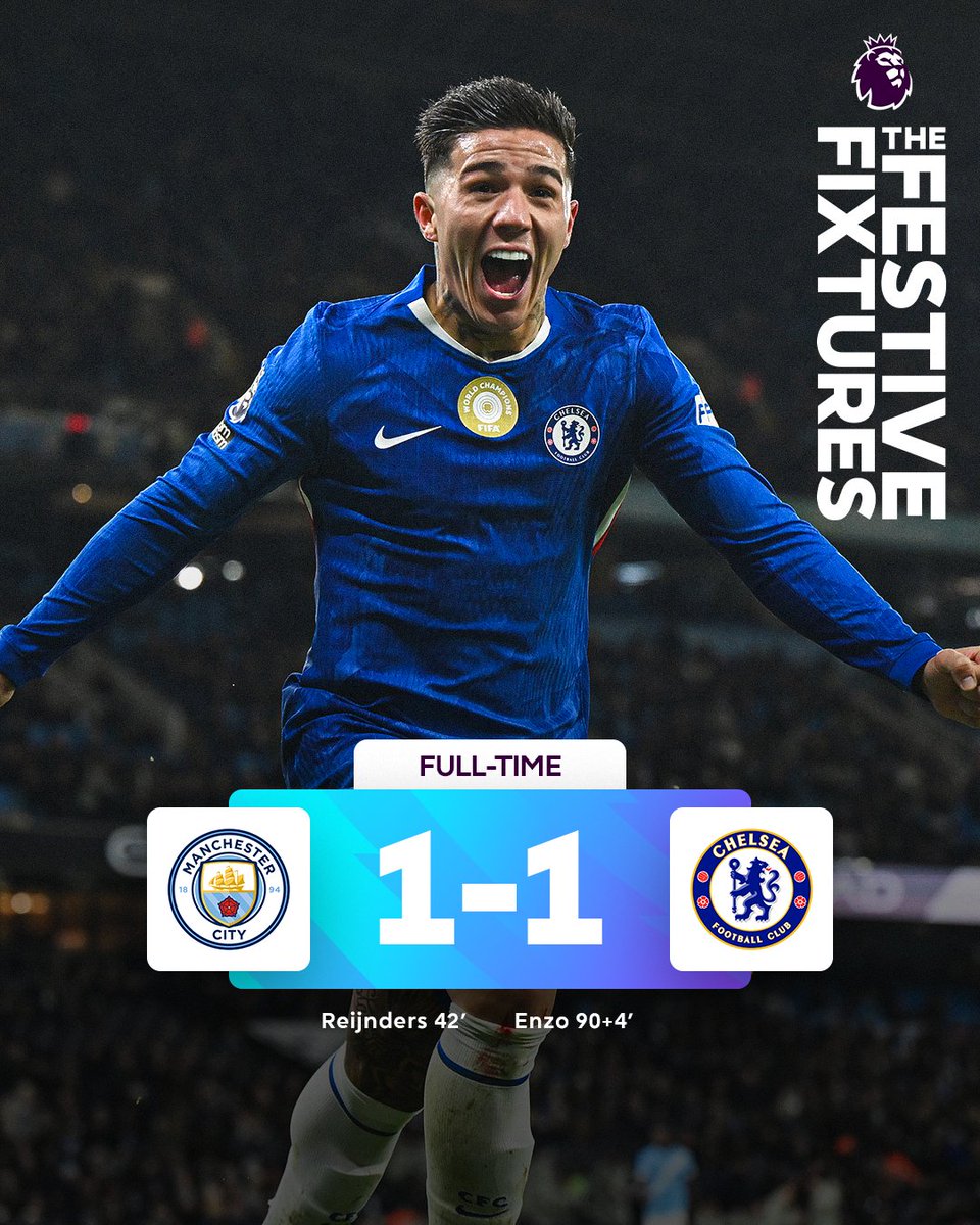 Late drama at the Etihad sees Enzo Fernandez earn <a href="/ChelseaFC/">Chelsea FC</a> a point against <a href="/ManCity/">Manchester City</a> 😮
