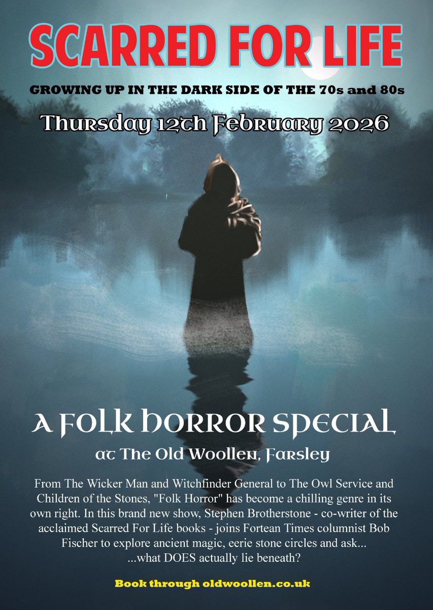ScarredForLife2's tweet photo. Less than six weeks to go till our Folk Horror show rolls into Leeds @OldWoollen like a sinister fog! Join me and @Bob_Fischer as we talk about rural spookiness, witchcraft, and suburban sex orgies!

Tickets: https://t.co/me32KmrHTZ https://t.co/TyPqwykIhM