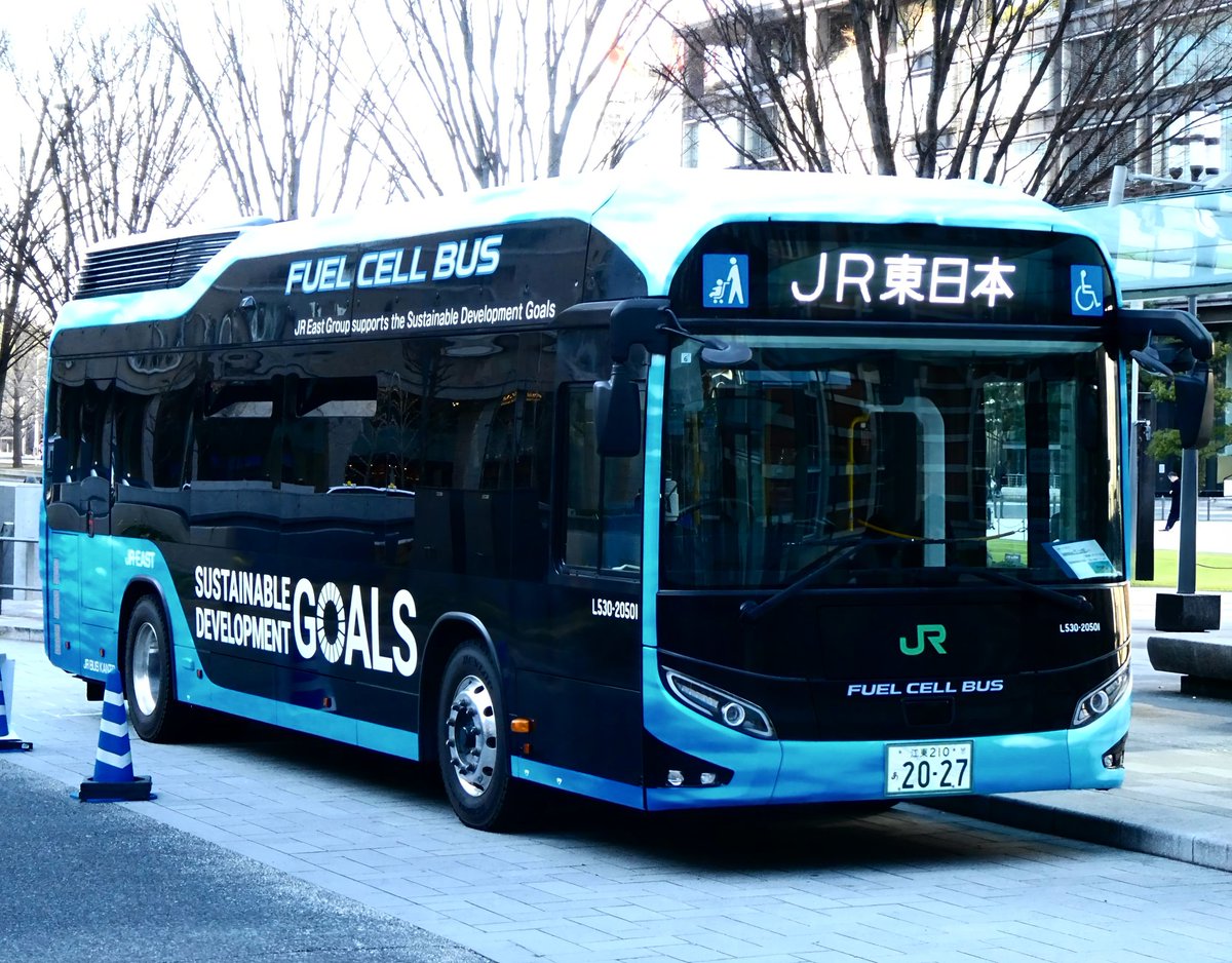 くますけ JR東日本の無料水素シャトルバスSORAは6年のリース車両なのでナンバー