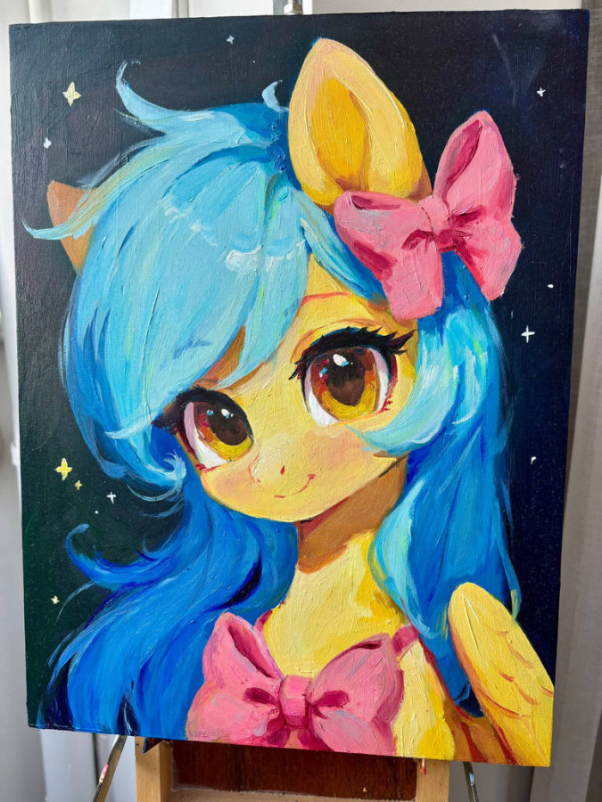 EquestriaDaily's tweet photo. Oil painting ponies! That's a rare skill in this fandom. We've been dominated by Digital since the beginning.

Go get art below:

https://t.co/iTufopR15y

Header by @Tiny_Benz https://t.co/q9D7myoXPv