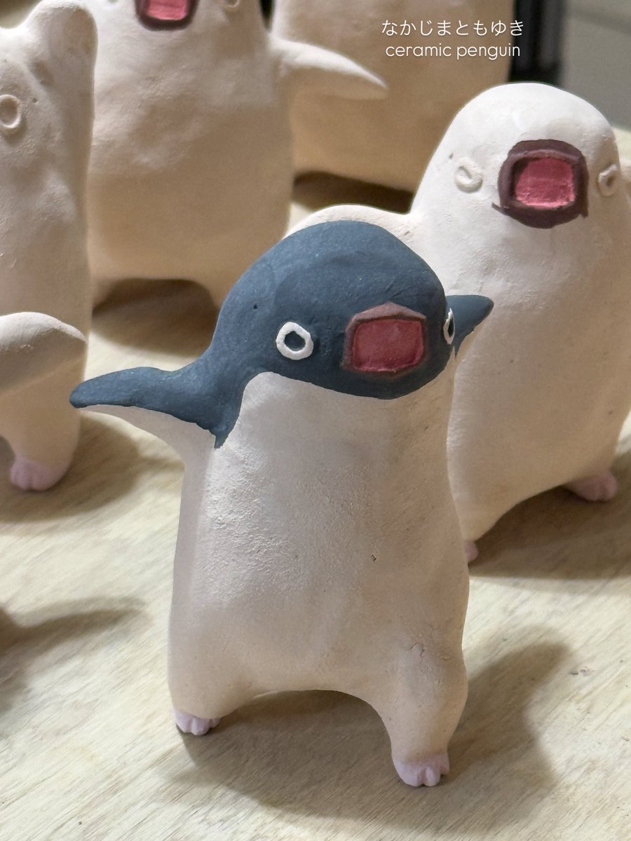 アデリーペンギン⑧ Aderie Penguin ⁡ 今日から絵付け作業に突入