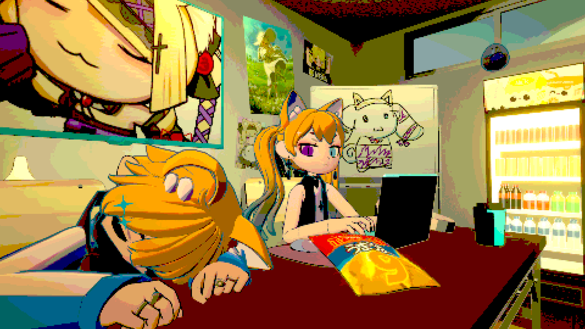 Cyphinya's tweet image. Couldn't sleep well, so using gogh to get some work done!!!