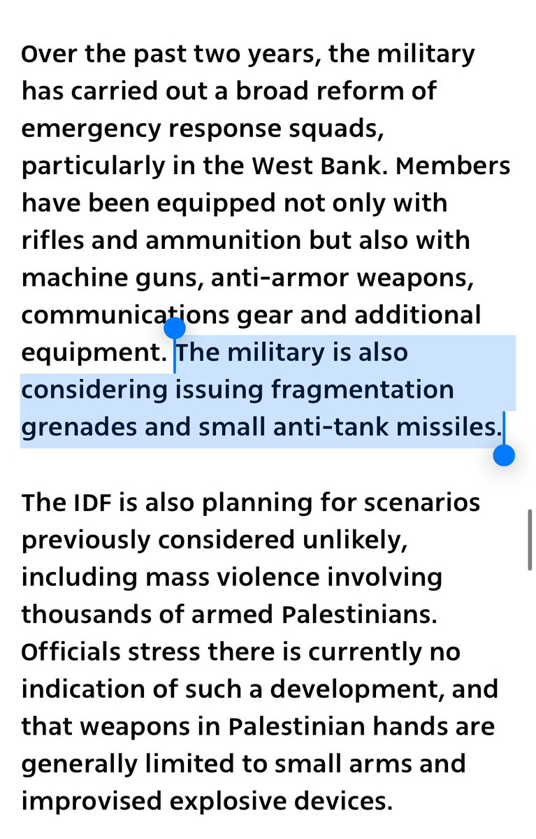 As settler violence escalates, the IDF’s solution is to arm settlers with grenades and anti-tank weapons to “defend” against a Palestinian population it admits is almost entirely disarmed.