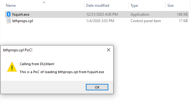 mhaskar01's tweet photo. I found another simple technique that utilizes the native Windows binary fsquirt.exe to execute a malicious .cpl file by placing it in the same working directory.

PoC in here
 https://t.co/HnrC6qQE7v

#cybersecurity #offsec #redteam https://t.co/3fK5Zx1l9S