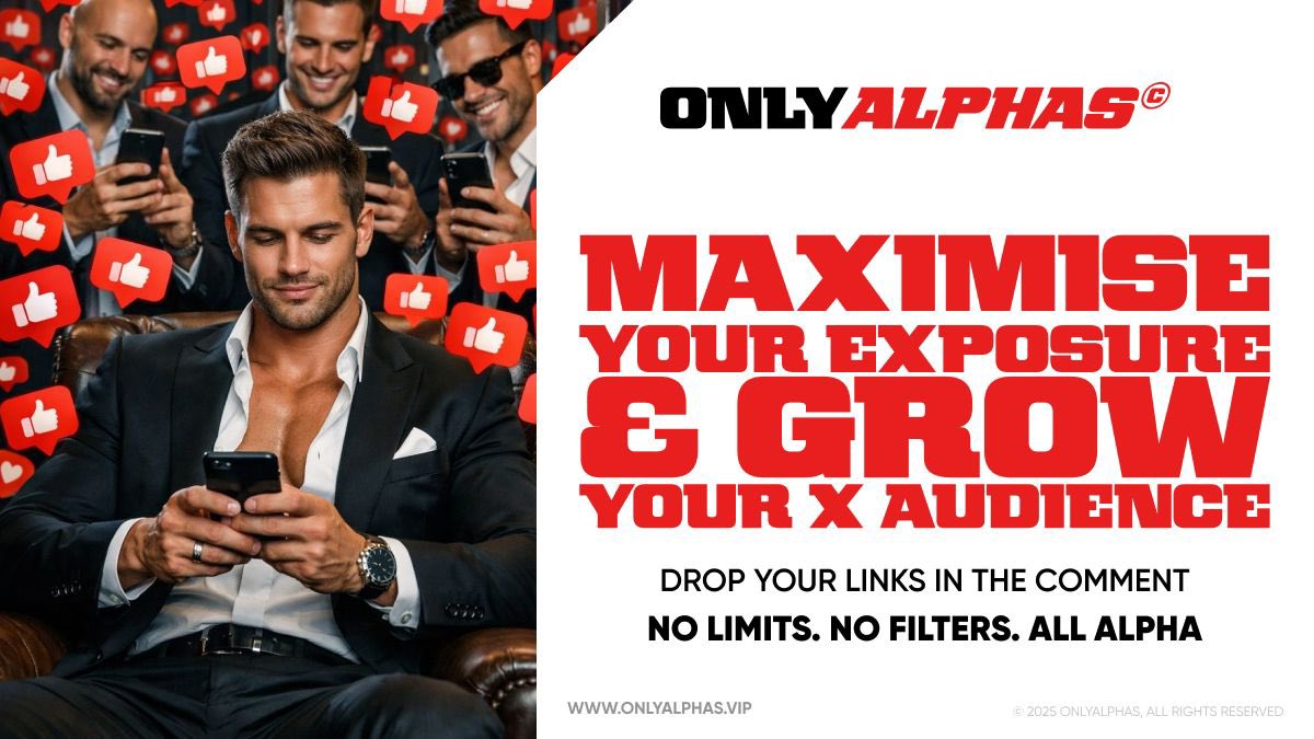 OnlyAlphasVIP's tweet image. 𝙍𝙚𝙥𝙡𝙮 𝙬𝙞𝙩𝙝 𝙍𝙏 + 𝙮𝙤𝙪𝙧 𝙡𝙞𝙣𝙠. 
𝙉𝙤 𝙍𝙏 𝙞𝙣 𝙩𝙝𝙚 𝙘𝙤𝙢𝙢𝙚𝙣𝙩 = 𝙣𝙤 𝙧𝙚𝙩𝙬𝙚𝙚𝙩 𝙗𝙖𝙘𝙠.