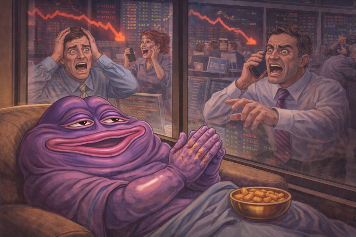 CouchPurplePepe's tweet image. YOU DONT NEED SPEED.

YOU NEED MASS.

DIPS FEED THE HUTT.

STAY ON THE COUCH AND LET THE WORLD PANIC.

$HUTT ALWAYS WINS.

0x4a48475515C55e673A5e296892C5E3b7A79bfaB3