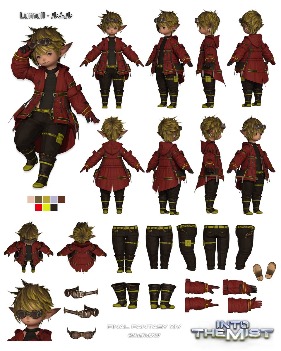 NatNatXIV's tweet image. Allow me to make Lumull (ルムル) ref. sheet for practice drawing in the future because he’s too cute~ 😊
#Lalafell #ララオス #ララフェル