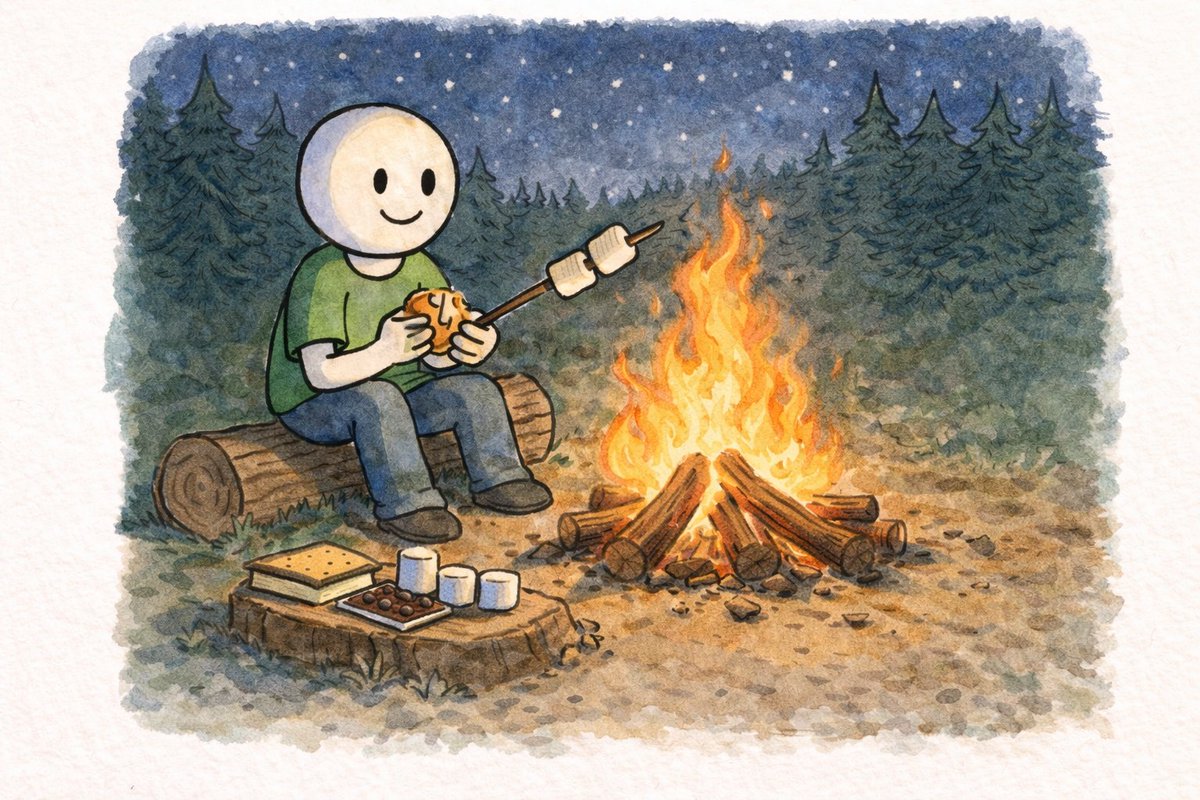 Araneht90's tweet photo. My first night at Camp Haven was spent by the campfire, slowly making s’mores and sharing quiet thoughts under the trees. It felt calm, a little awkward, and surprisingly warm, like the start of a story that’s just beginning. @DataHaven_xyz https://t.co/bfjgH4d1c6
