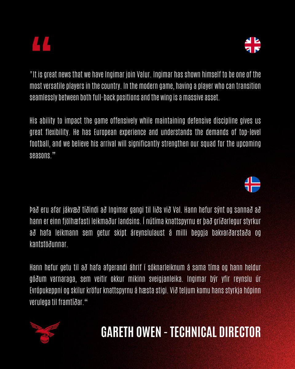 ValurFC's tweet image. Það er okkur sönn ánægju að tilkynna komu Ingimars Torbjörnssonar Stöle, sem gengur til liðs við félagið á frjálsri sölu frá KA ✍️