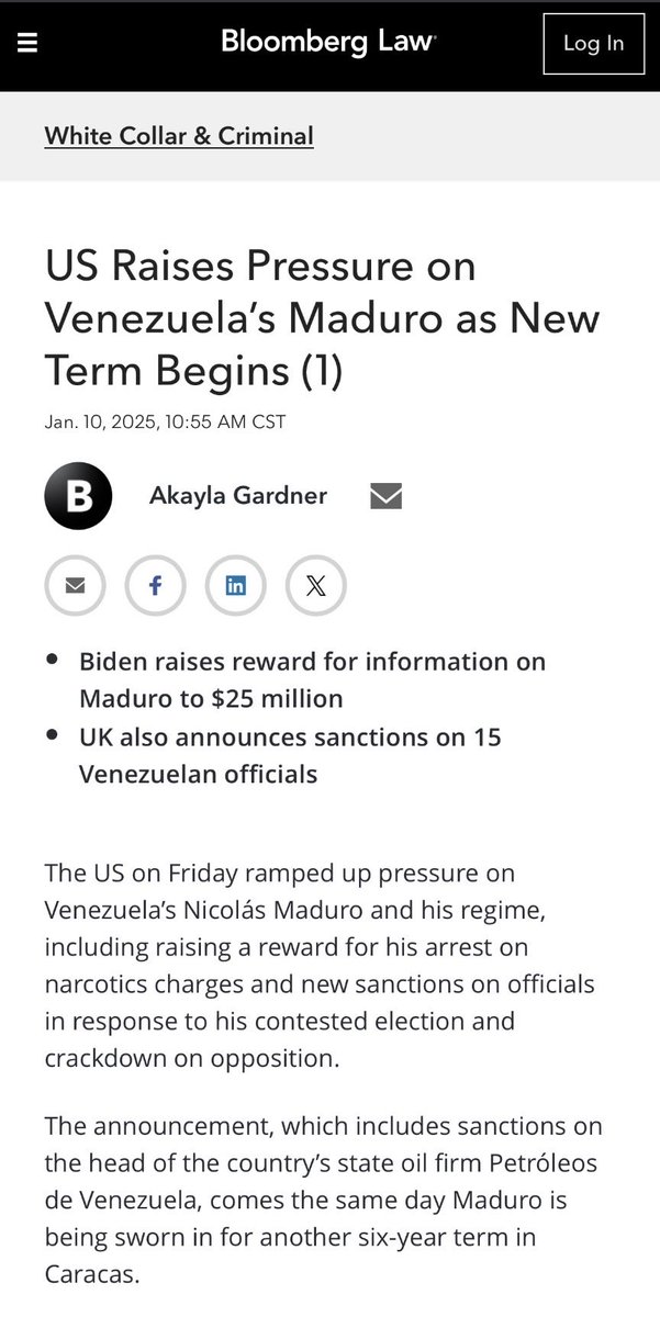 NighthawkDelta's tweet image. Well said! 

It’s critically important to remember that when the Biden-Harris Administration placed a $25 million bounty on Maduro,  effectively labeling him a narco-terrorist &amp;amp; criminal fugitive, that people understood we were not going to do anything about it but “talk tough.”…