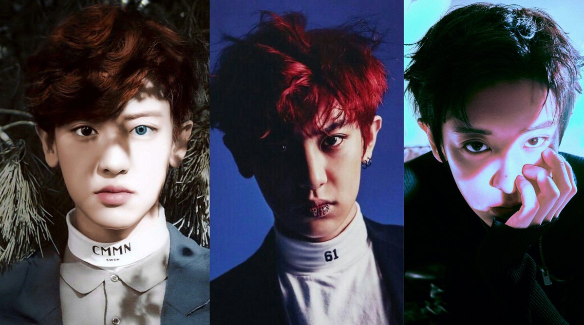 theparkloey's tweet image. The pattern. Chanyeol’s right eye is always left in the dark 🤔