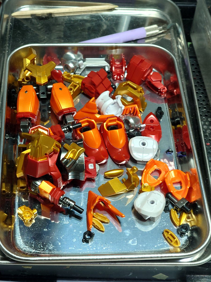 基本塗装完了 明日からマスキング！ #ミニプラ #キングキャンデラー