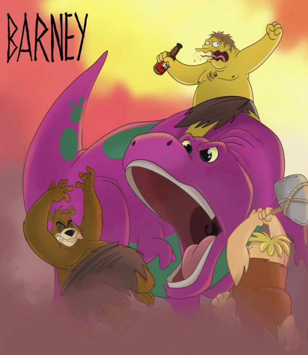 CutestNeko's tweet image. #hannabarbera “Battle Of The Barneys” by Richietoons 🤣😂😆lol!