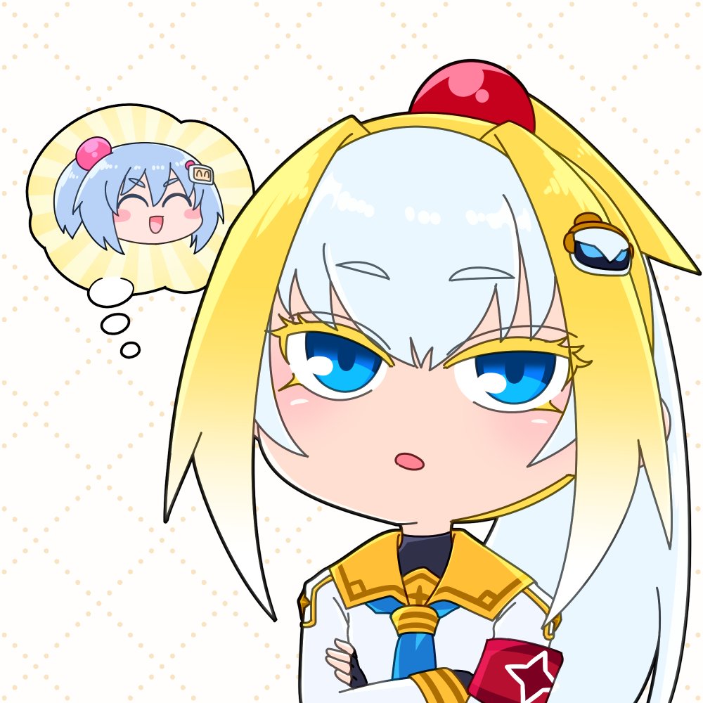 「skebで描かせて頂きました ぼーっとシロの事を考えてるプラチナです」|ラディア@skeb募集中のイラスト