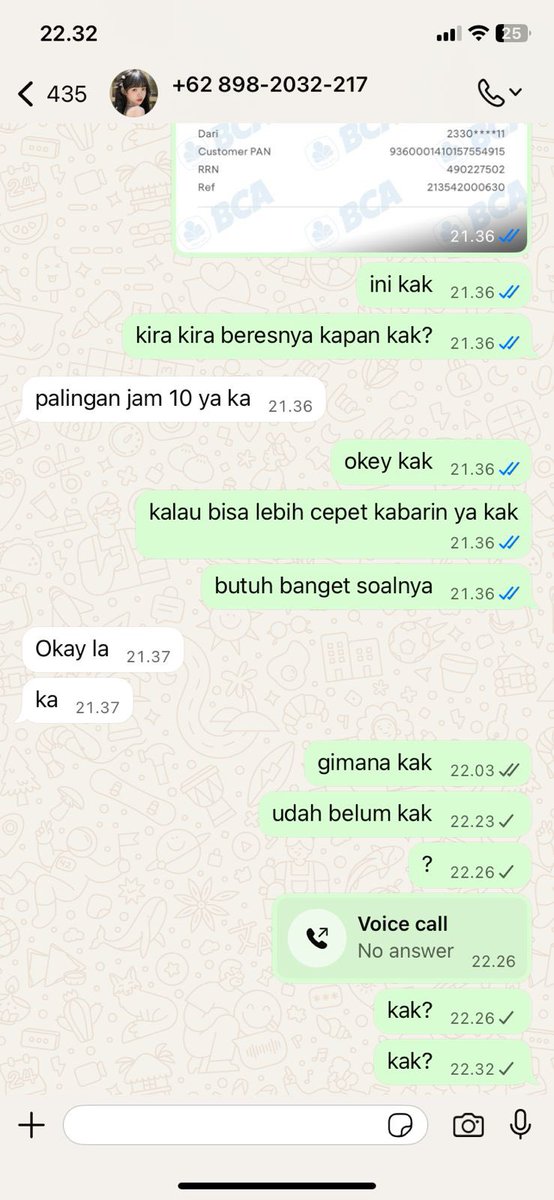 raveolous's tweet photo. ‼️SCAMMER ‼️

penipu, hati hati guys orangnya masih aktif nawarin netflix dan lain lain, lol semoga kamu dapet akibatnya ya, ditunggu itikad baiknya @Keeyshaaaaa +62 898-2032-217

help rt 😞☝🏻

#zonaba #zonauang #scammer https://t.co/oPRJ2HpZMR