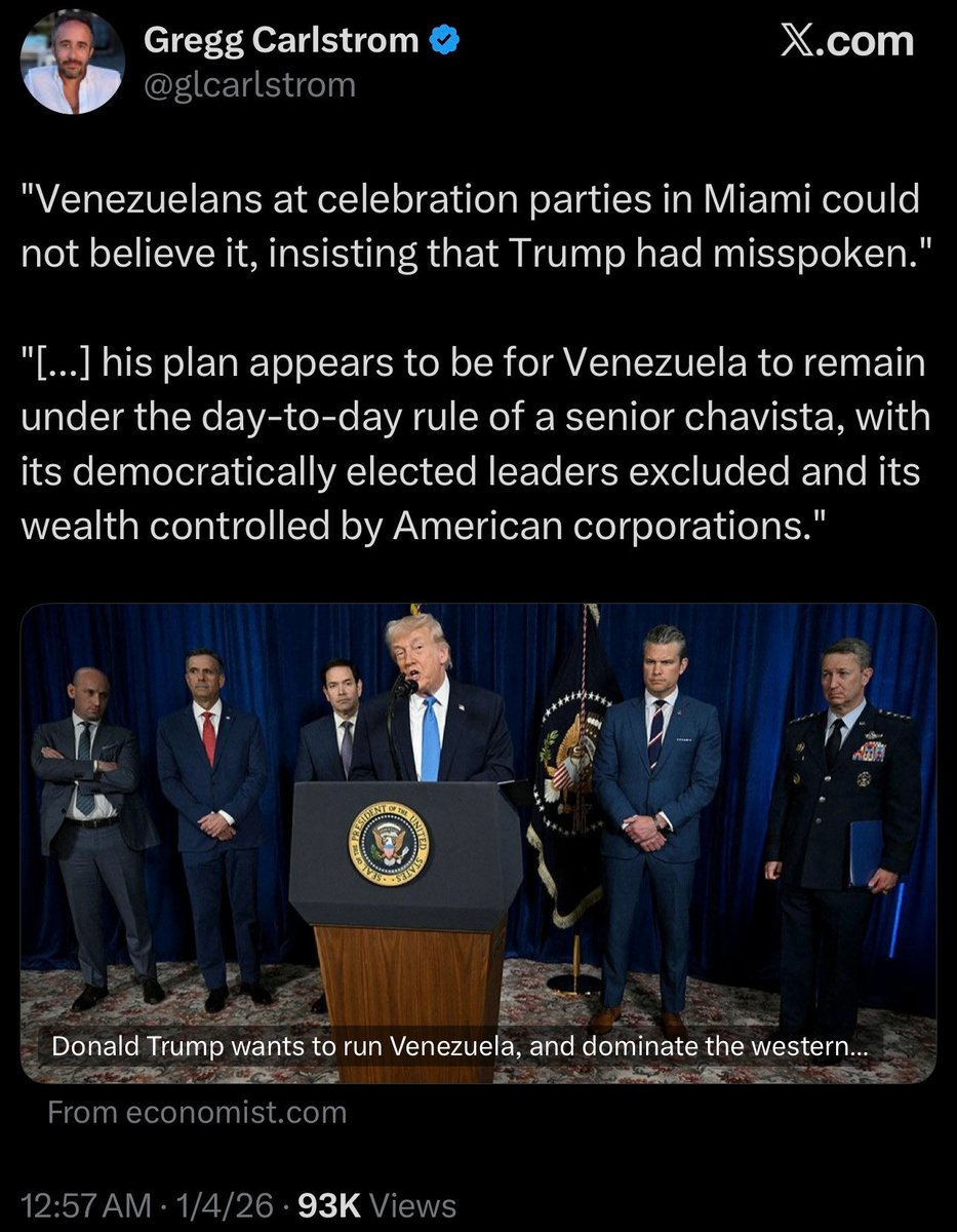 Venezuelans for Trump just realized they’re going to be deported with 900,000 others into the arms of a dictatorship with long memories. 

Enjoy your
#LeopardEatingYourFaceParty