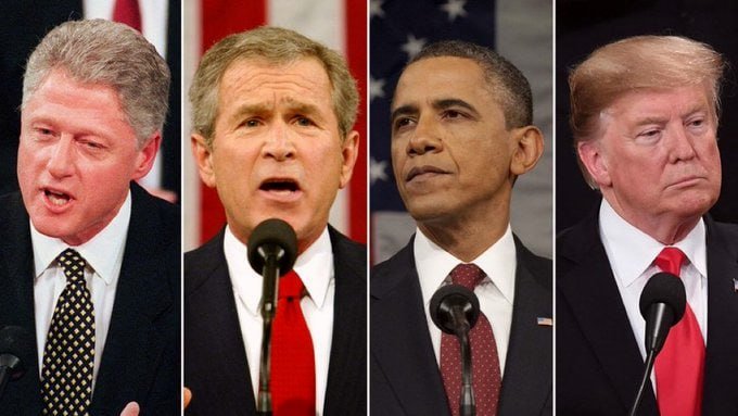 StandUpForTrmp's tweet image. Who’s your favorite president so far?

A. Bill Clinton
B. Bush
C. Obama
D. Trump