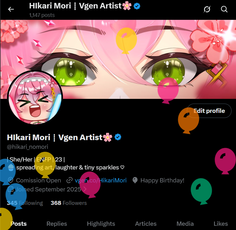 HIkari Mori┊Vgen Artist🌸 tweet media